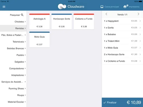 Cloudware POS iPad 应用截图