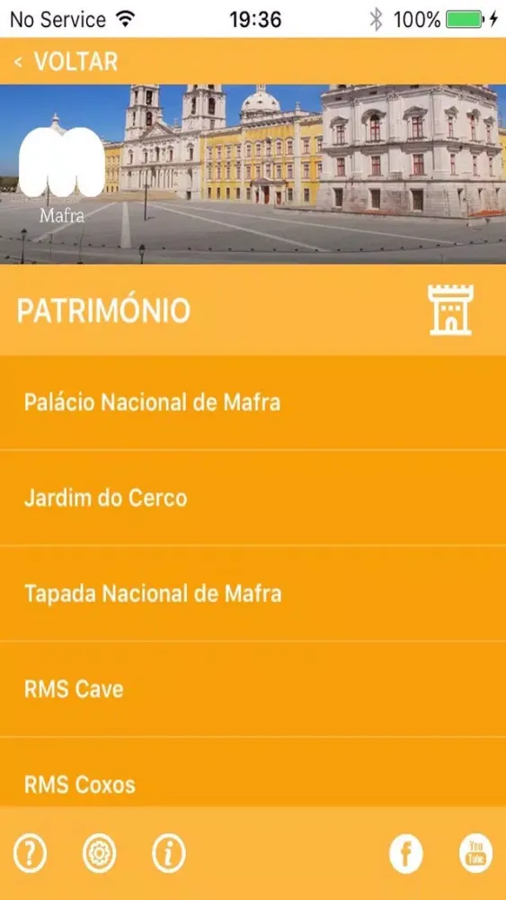 Captures d'écran de Mafra Guia Turistico