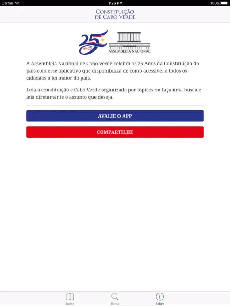 Zrzuty ekranu Constituição de Cabo Verde iPad 