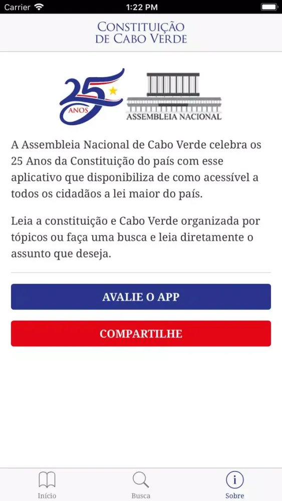 Zrzuty ekranu Constituição de Cabo Verde