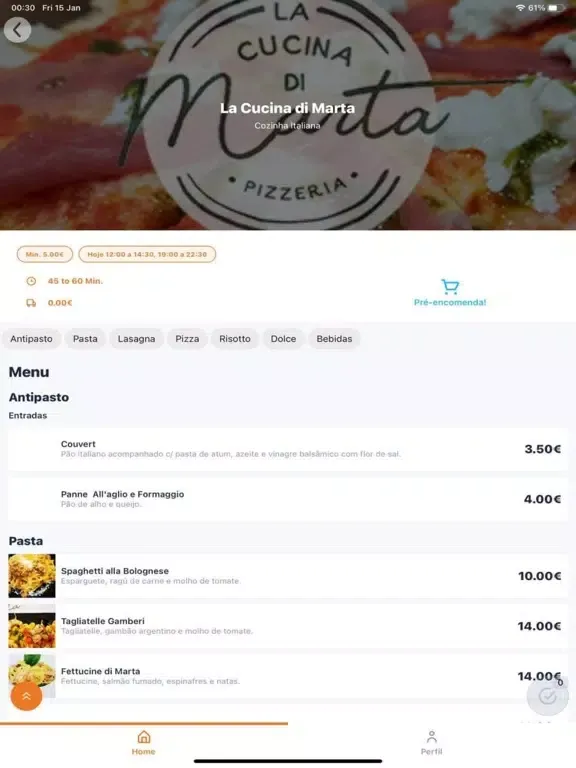 Comidas.pt iPad  Screenshots