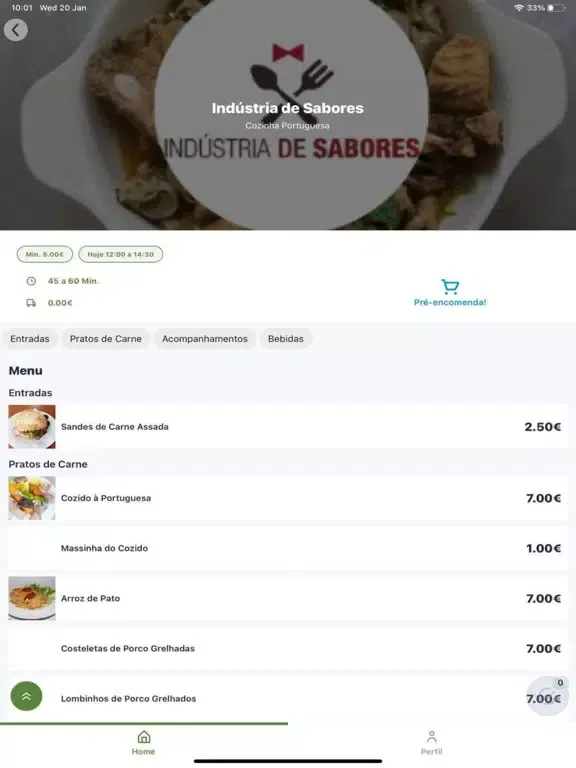 Comidas.pt iPad  Screenshots