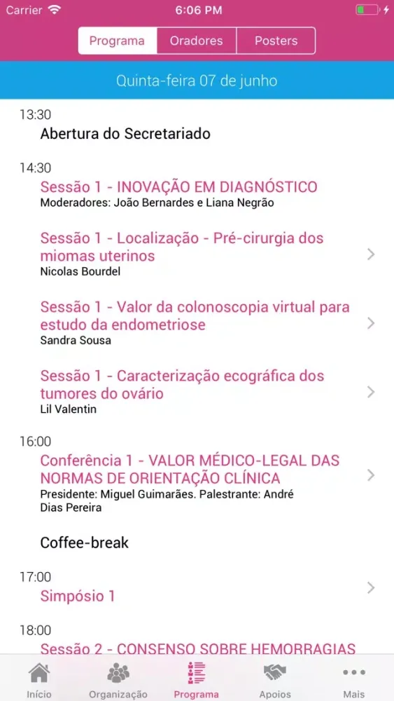 Tangkapan skrin XIV Congresso Pt Ginecologia