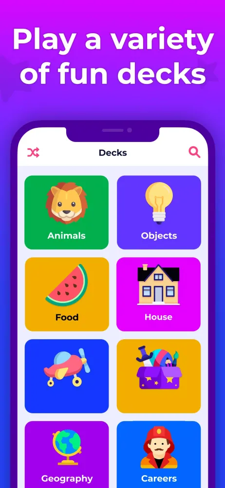 Zrzuty ekranu Charades for Kids - Guess Up