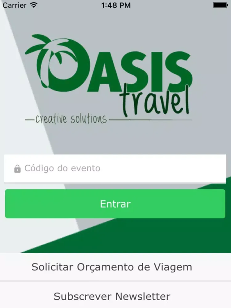 Tangkapan layar Oasis Travel iPad 
