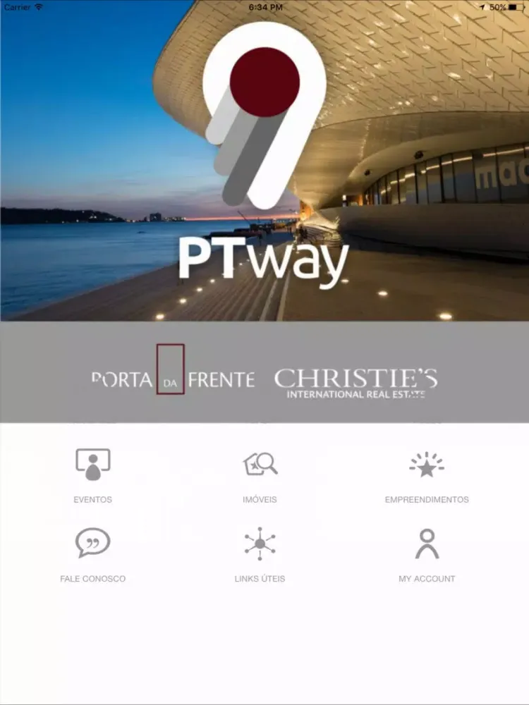 Capturas de tela do PT Way iPad 
