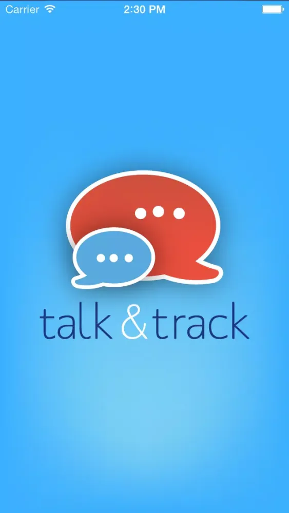 Talk and Track Screenshots