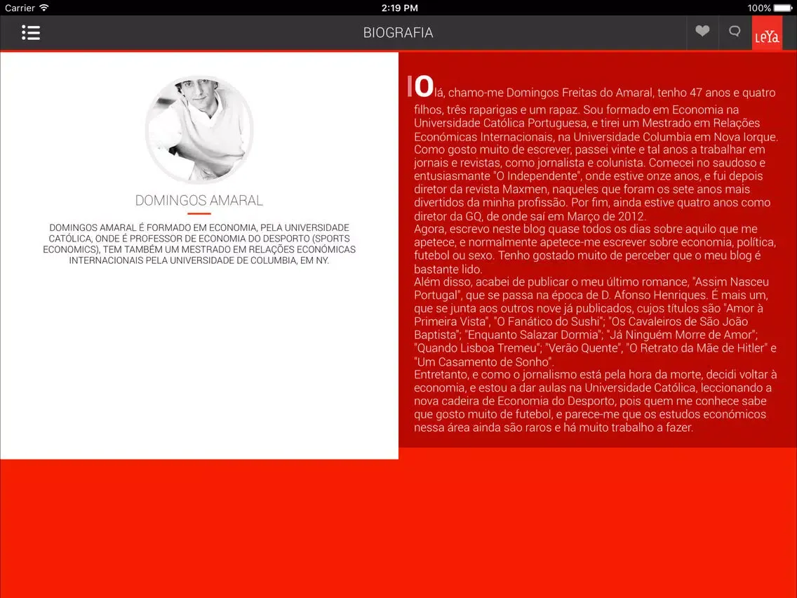Domingos Amaral iPad  Screenshots