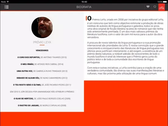 Capturas de pantalla de Premio Leya iPad 