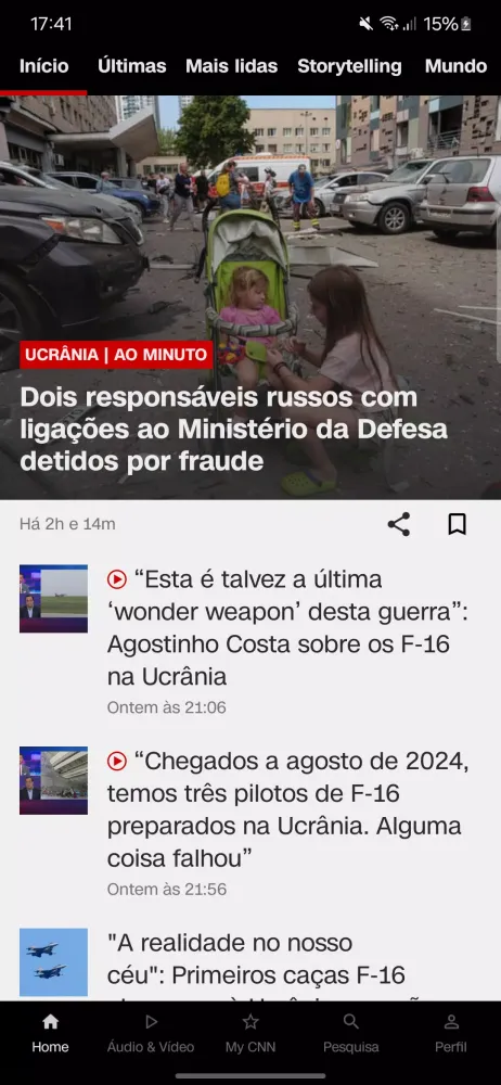 Ảnh chụp màn hình của CNN Portugal