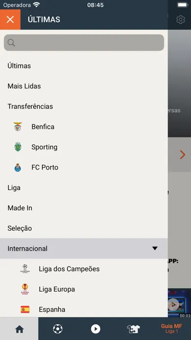 Скриншоты Maisfutebol