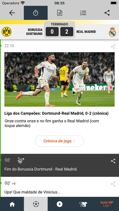 Скриншоты Maisfutebol