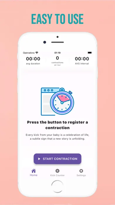Tangkapan skrin Contraction Counter Timer 9m
