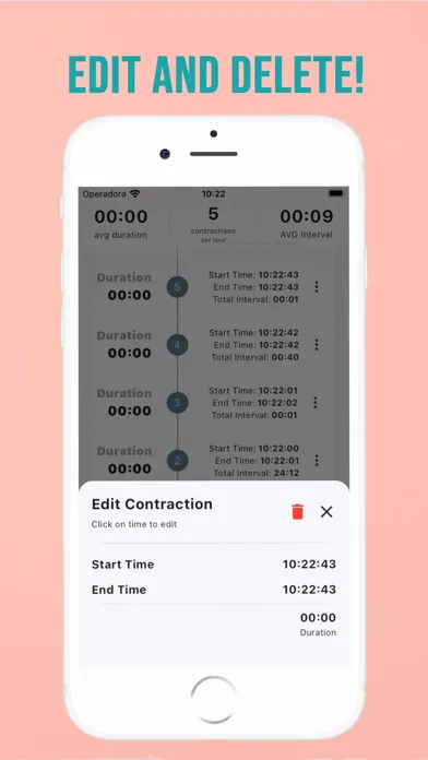 Tangkapan skrin Contraction Counter Timer 9m