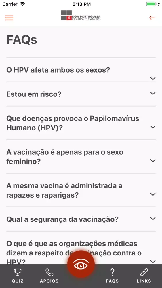 ภาพหน้าจอของ HPV e Cancro do Colo do Útero