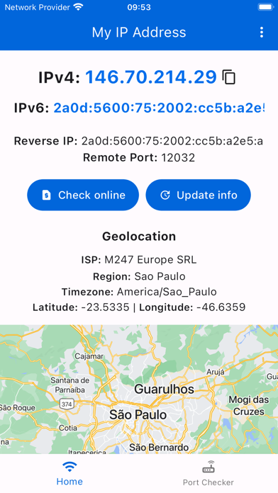 Tangkapan skrin My IP - Address