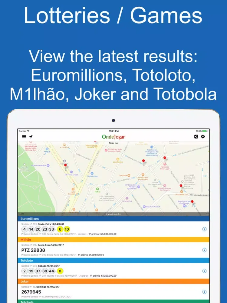 Tangkapan skrin Onde Jogar: Euromillions iPad 