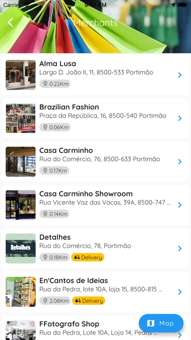 Capturas de tela do InFreguesia Portimão