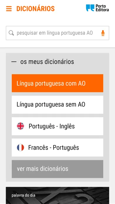Dicionário Porto Editora 스크린샷
