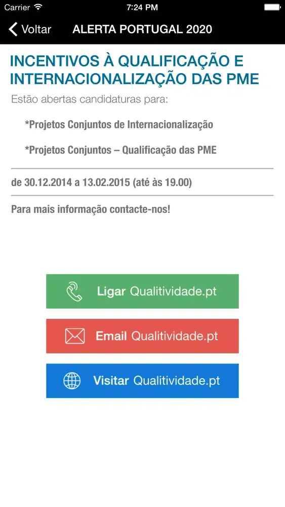 Captures d'écran de Alerta Portugal 2020
