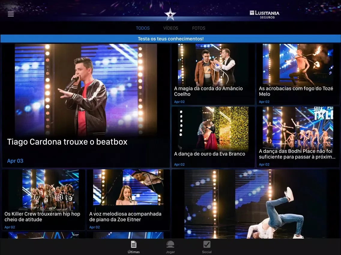Captures d'écran de Got Talent Portugal iPad 