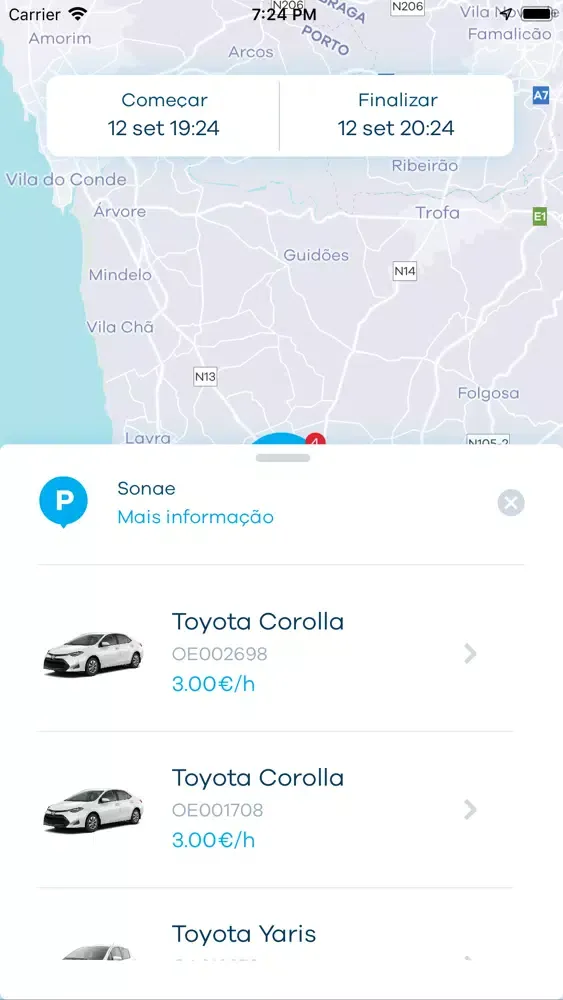 Capturas de pantalla de Finlog Carsharing