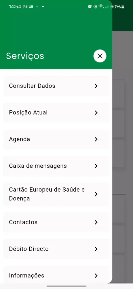 Zrzuty ekranu Segurança Social