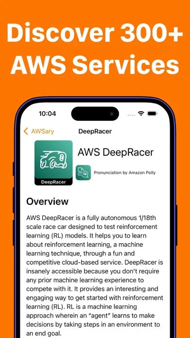 Tangkapan layar AWSary - AWS Dictionary