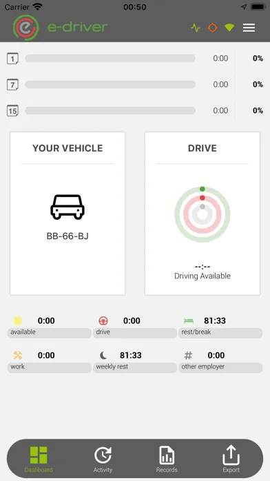 Ảnh chụp màn hình của TRACKiT E-Driver