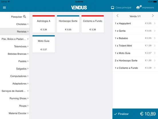 Zrzuty ekranu Vendus - Faturação POS iPad 