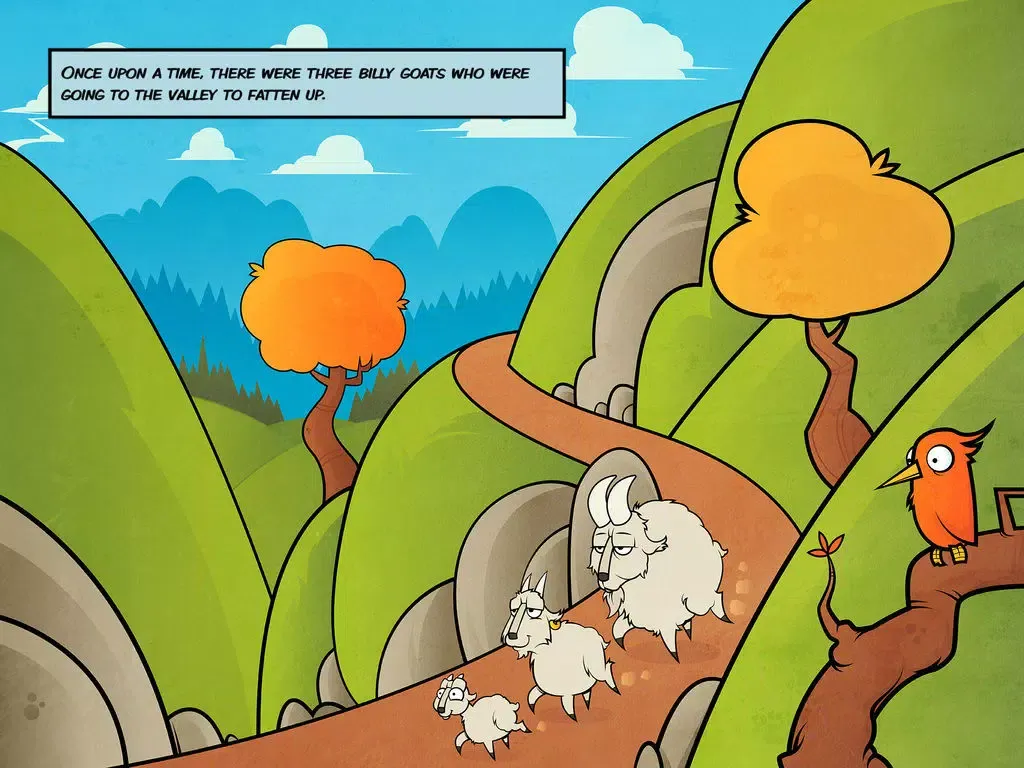 Tangkapan layar Three Billy Goats Gruff - Classic Tales iPad 