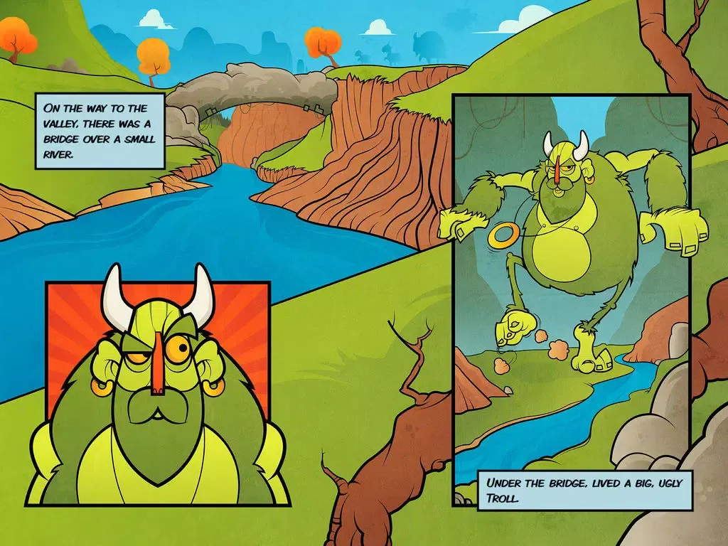 Tangkapan layar Three Billy Goats Gruff - Classic Tales iPad 