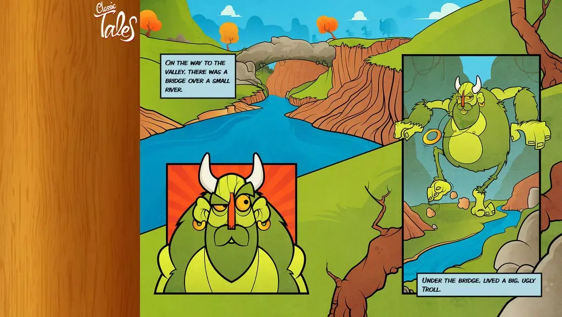 Tangkapan layar Three Billy Goats Gruff - Classic Tales