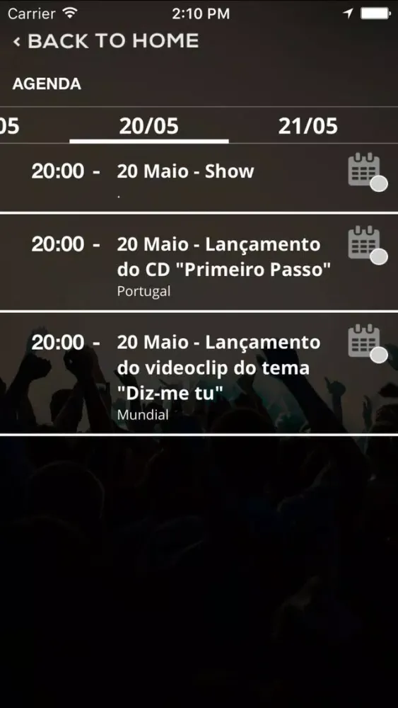 Capturas de tela do Step Music