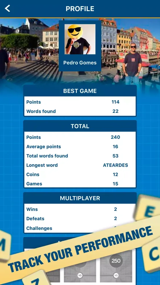 ภาพหน้าจอของ Word Grid