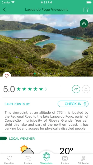 Ảnh chụp màn hình của Azores Viewpoints