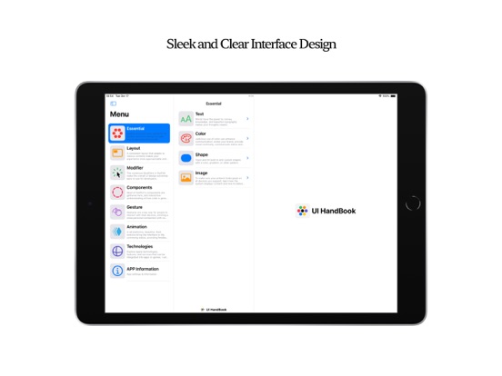 UI HandBook iPad  Screenshots