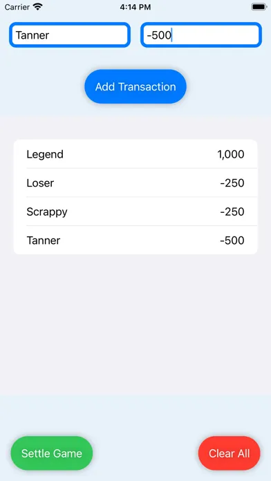 Capturas de pantalla de Poker Game Settler