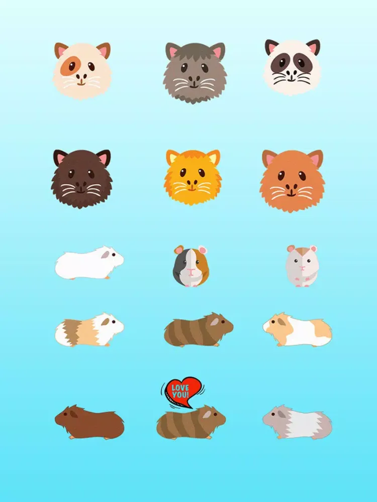 Capturas de pantalla de Guinea Pig Stickers iPad 