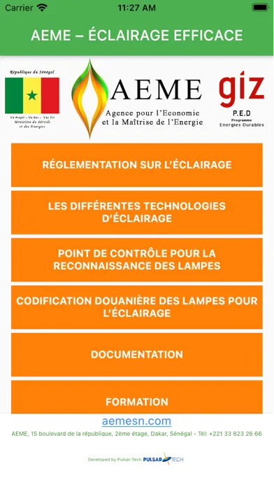 AEME Éclairage Réglementation سکرین شاٹس