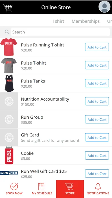 Captures d'écran de Pulse Personal Training
