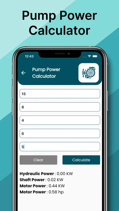 Pump Power Calculator Ekran Görüntüleri