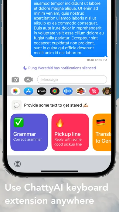 ChattyAI: Chatbot & KeyboardAI スクリーンショット