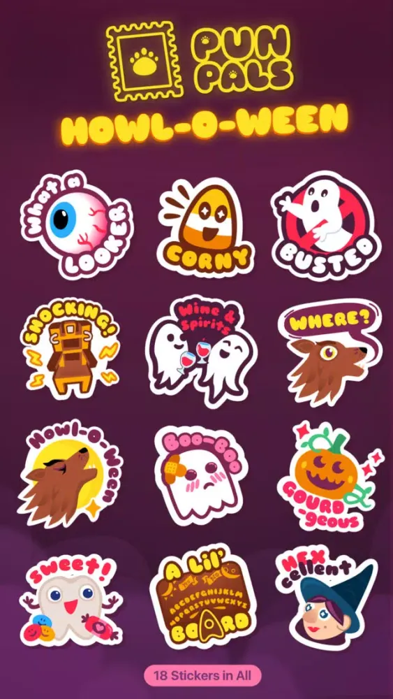 ภาพหน้าจอของ Pun Pals: Howl-O-Ween