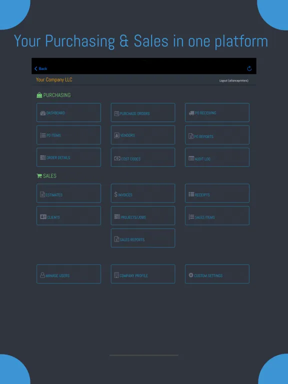 Purchase Order Builder iPad  स्क्रीनशॉट
