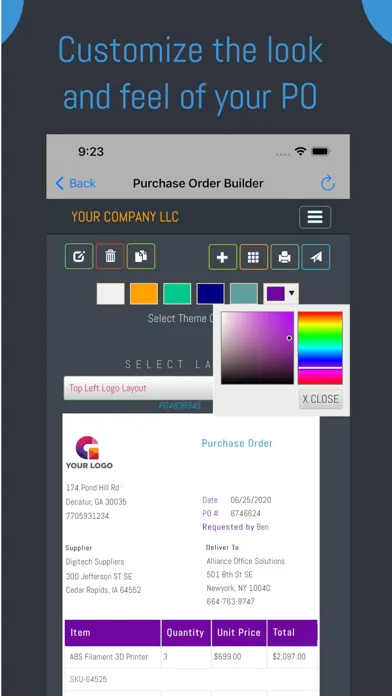 Purchase Order Builder स्क्रीनशॉट