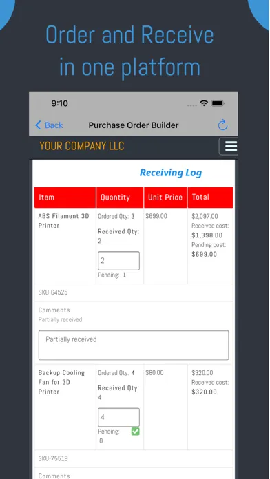 Purchase Order Builder स्क्रीनशॉट