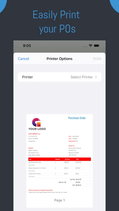 Purchase Order Builder स्क्रीनशॉट
