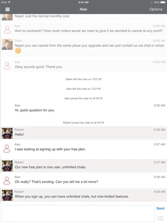 Pure Chat : Live Website Chat iPad  Screenshots