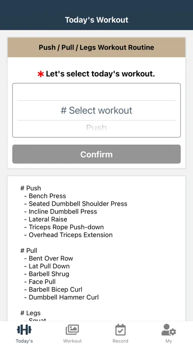 Push & Pull Workout应用截图